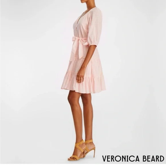 Veronica Beard Dewey Tiered Cotton Button-Up Dress - Picture 3 of 12